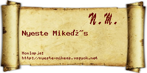 Nyeste Mikeás névjegykártya